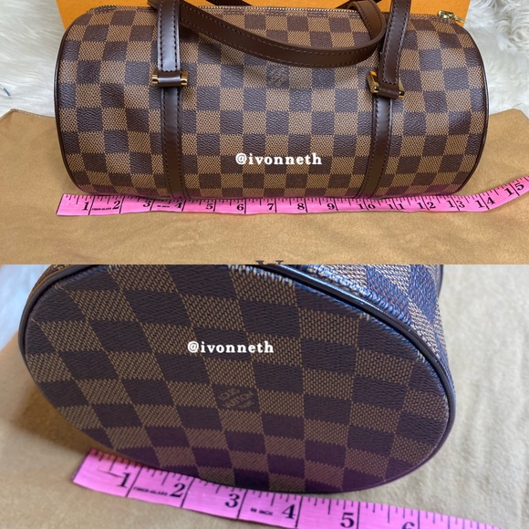 2 BAG SET 2 Louis Vuitton Damier Ebene Papillon 30 Roll Bag and Mini Bag Set - Picture 13 of 15